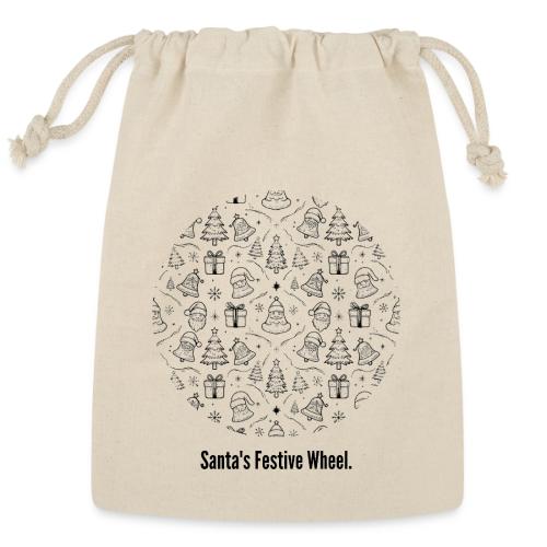 Santa's Festive Wheel T-Shirt - Reusable Gift Bag