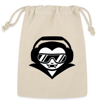 Vampire DJ with Headphones and Sunglasses Cool - Reusable Gift Bag - Natural - Front
