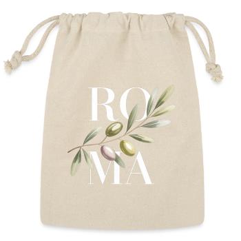ROMA – Olive Branch - Reusable Gift Bag - Natural - Front