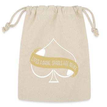 Spades Card Game Poker Player - Reusable Gift Bag - Natural - Front