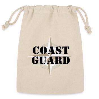 Maritime Flag Compass Emblem - Reusable Gift Bag - Natural - Front