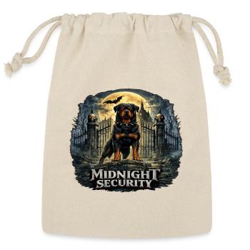 Midnight Security Rottweiler Halloween Dog Shirt - Reusable Gift Bag - Natural - Front