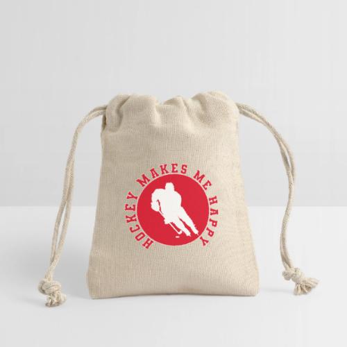 Hockey Makes Me Happy – Ice Hockey Fan Emblem - Reusable Gift Bag