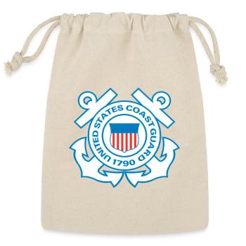Coast Guard Emblem Crest - Reusable Gift Bag - Natural - Front