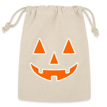 Pumpkin Face Halloween Costume Tshirt - Reusable Gift Bag - Natural - Front