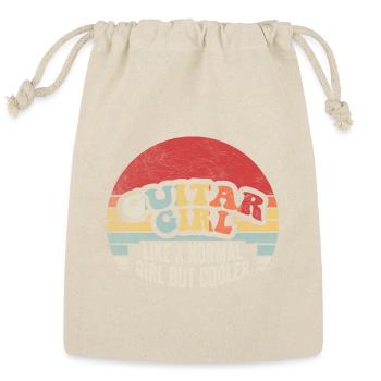 Guitar Girl Like A Normal Girl But Cooler Guitar - Reusable Gift Bag - Natural - Front