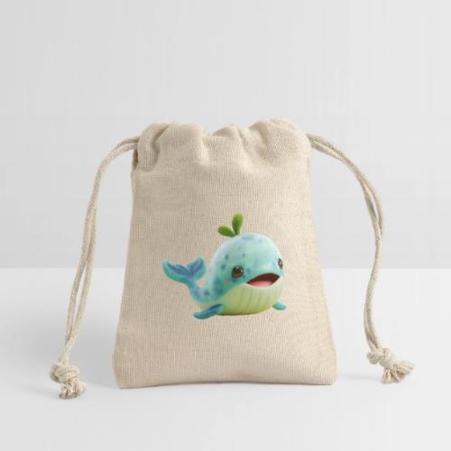 Playful Green-Blue Baby Whale - Reusable Gift Bag