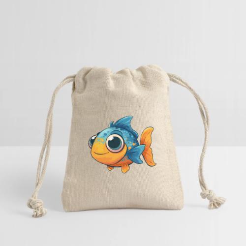 Colorful Cartoon Baby Fish in Blue and Orange - Reusable Gift Bag