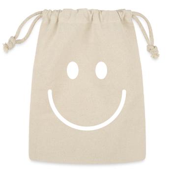 Smile face - Reusable Gift Bag - Natural - Front