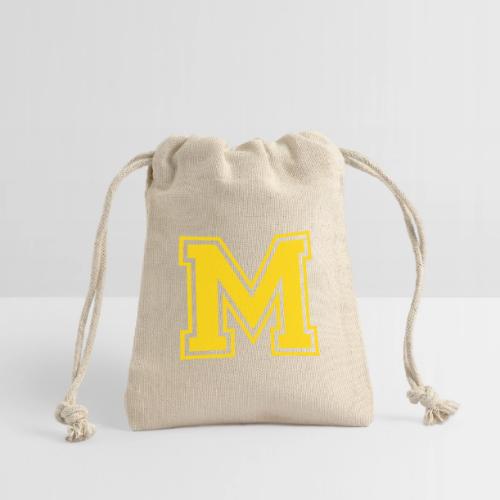 Letter M – Capital Athletic Alphabet Monogram - Reusable Gift Bag