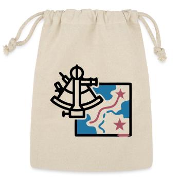 Sextant Navigation Map Vector - Reusable Gift Bag - Natural - Front