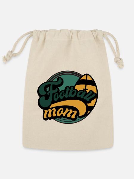 Football Mom Retro Touchdown - Reusable Gift Bag - Natural