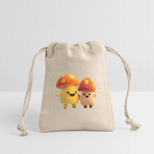 Joyful Cartoon Mushroom Duo - Reusable Gift Bag