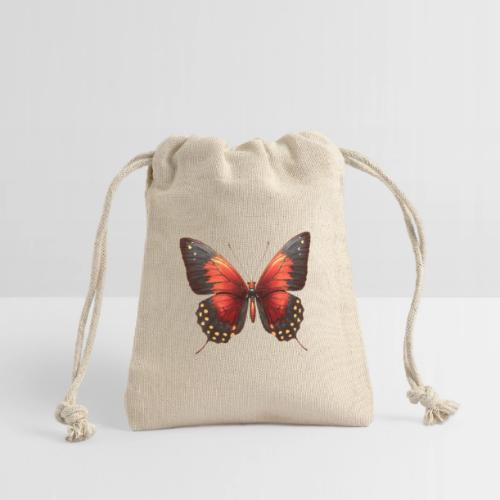 Bright Red, Black, and Yellow Butterfly - Reusable Gift Bag
