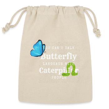 Butterfly Language Tee - Reusable Gift Bag - Natural - Front