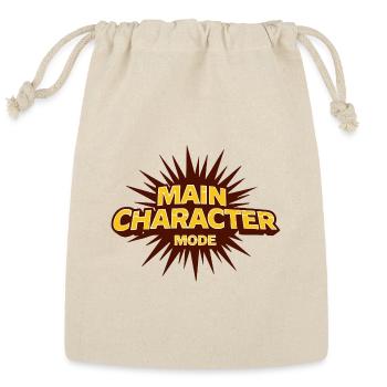 Main Character Mode – Bold Statement - Reusable Gift Bag - Natural - Front