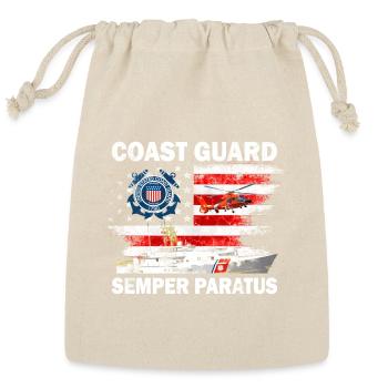 Coast Guard Semper Paratus Emblem - Reusable Gift Bag - Natural - Front