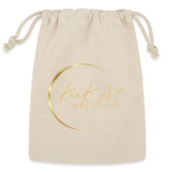 Kook Art Original. Golden design. - Reusable Gift Bag - Natural - Front
