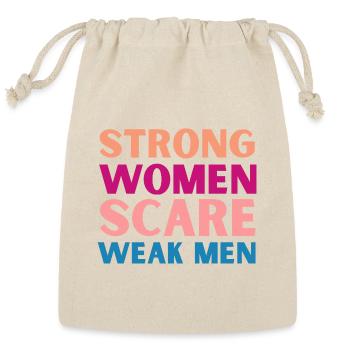 Empowering Feminine Strength Illustration - Reusable Gift Bag - Natural - Front