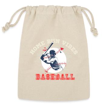 Home Run Vibes Baseball Illustration - Reusable Gift Bag - Natural - Front
