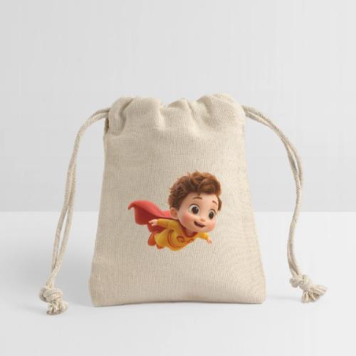 Flying Cartoon Superhero Boy in Yellow Suit - Reusable Gift Bag