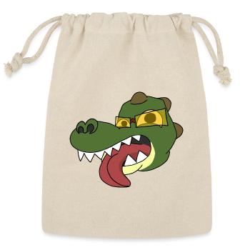 Croc Glasses Cartoon Tee - Reusable Gift Bag - Natural - Front