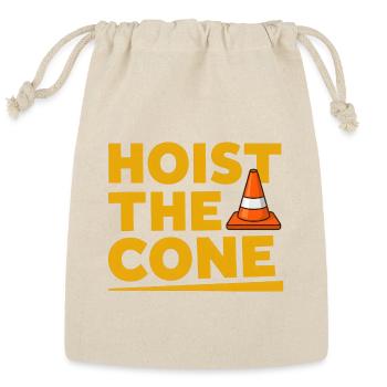 Hoist The Cone - Reusable Gift Bag - Natural - Front