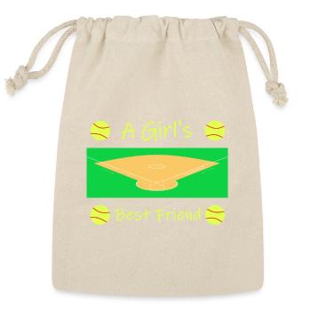 A Girl's Best Friend - Reusable Gift Bag - Natural - Front