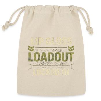 Military Women Female Soldier Loadout Locked In - Reusable Gift Bag - Natural - Front
