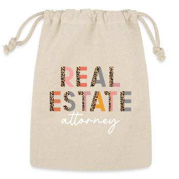 REAL ESTATE ATTORNEY - Reusable Gift Bag - Natural - Front