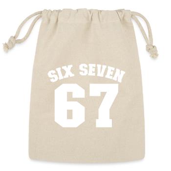 Six Seven Jersey Fun 67 Number 6-7 6 7 Six Seven - Reusable Gift Bag - Natural - Front