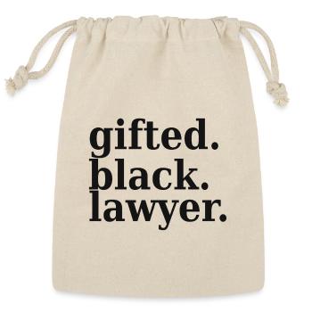 Gifted Black Lawyer  - Reusable Gift Bag - Natural - Front