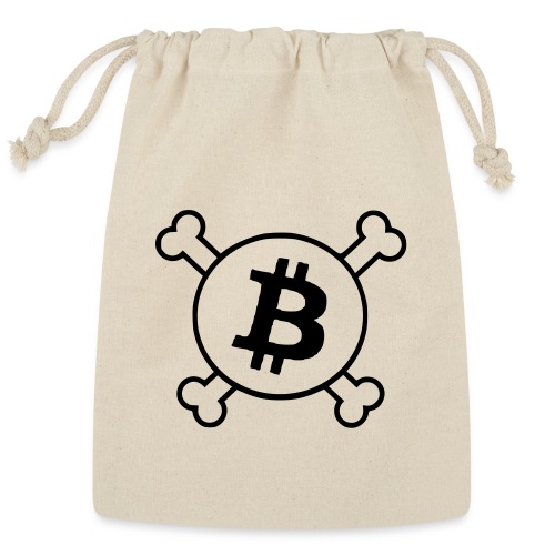 btc pirateflag jolly roger bitcoin pirate flag - Reusable Gift Bag
