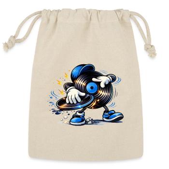 DJ Record with Turntable – Urban Music Style - Reusable Gift Bag - Natural - Front