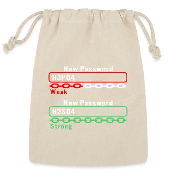 H2SO4 Strong Password Chemistry - Reusable Gift Bag - Natural - Front