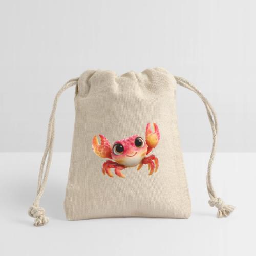 Cheerful Red Baby Crab Character - Reusable Gift Bag