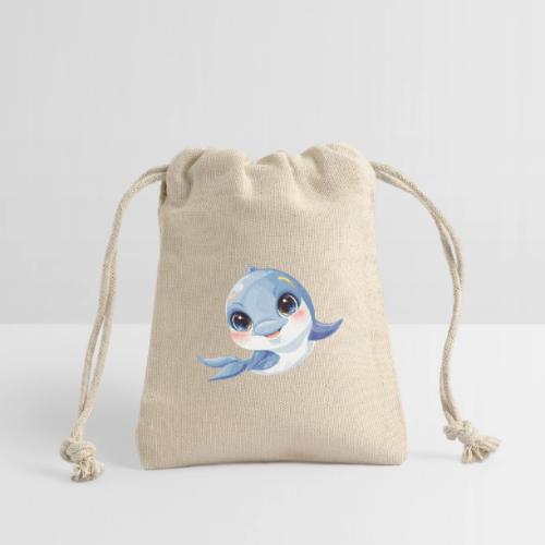 Joyful Blue-White Baby Dolphin - Reusable Gift Bag