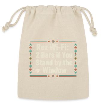 Rez Wi‑Fi: 2 Bars by the Window - Reusable Gift Bag - Natural - Front