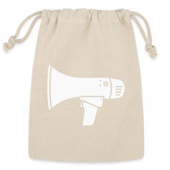Megaphone Protest Internet Shout - Reusable Gift Bag - Natural - Front
