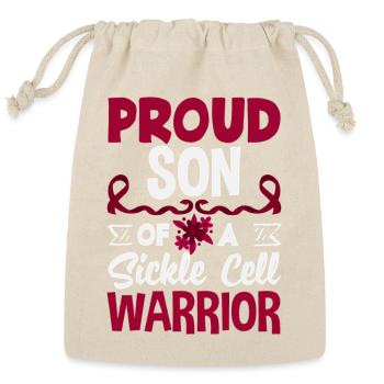 Sickle Cell Awareness Warrior Supporter Survivor - Reusable Gift Bag - Natural - Front