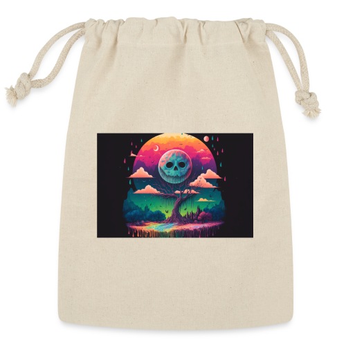 A Full Skull Moon Smiles Down On You - Psychedelic - Reusable Gift Bag