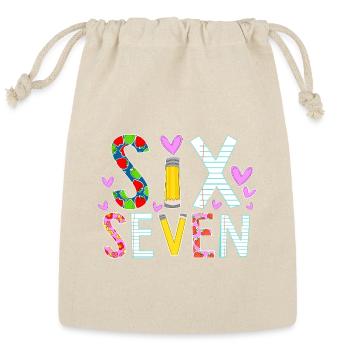 Funny Six Seven 6 7 Meme Teacher - Reusable Gift Bag - Natural - Front