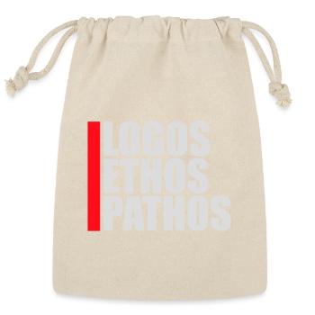 Logos Ethos Pathos Rhetoric Philosophy Persuasion  - Reusable Gift Bag - Natural - Front