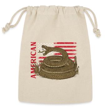 American Serpent Flag Emblem - Reusable Gift Bag - Natural - Front