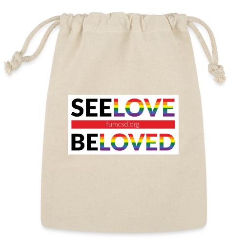 FUMCSD See Love, Be Loved: white design background - Reusable Gift Bag