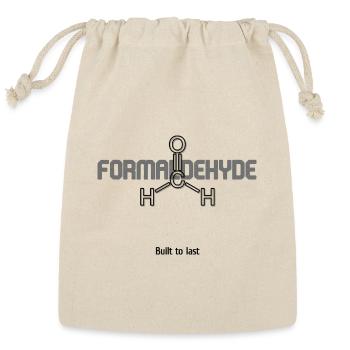 Formaldehyde Molecule Outline - Reusable Gift Bag - Natural - Front