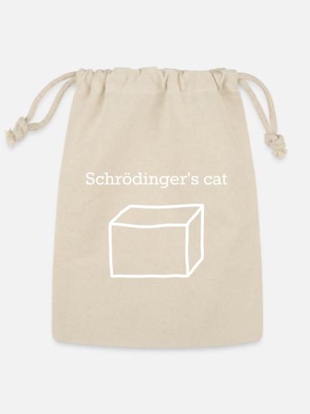 Schrödinger’s Nerd Cat - Reusable Gift Bag - Natural