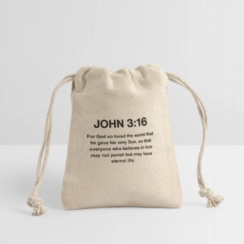 John 3:16 Christian Apparel – Bible Verse Clothing - Reusable Gift Bag