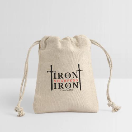 Iron Sharpens Iron - Proverbs 27:17 (Black & Red) - Reusable Gift Bag