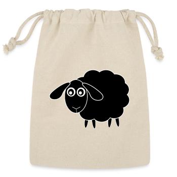 Funny Black Sheep Design | Unique Animal Art - Reusable Gift Bag - Natural - Front
